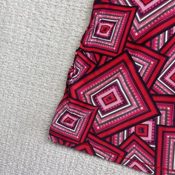 Lole Tank Top Tennis Knit V neck Shirt Women’s Small Psychedelic Boho Red AOP - Picture 6 of 14